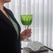 Taça Cristal Lapidado 69 P/água Verde Claro Mozart 400ml