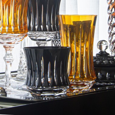 Copo Cristal Lapidado 66 Whisky Preto 325ml