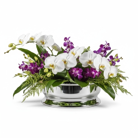 Centro de Mesa Pequena Prata Silhouette St James