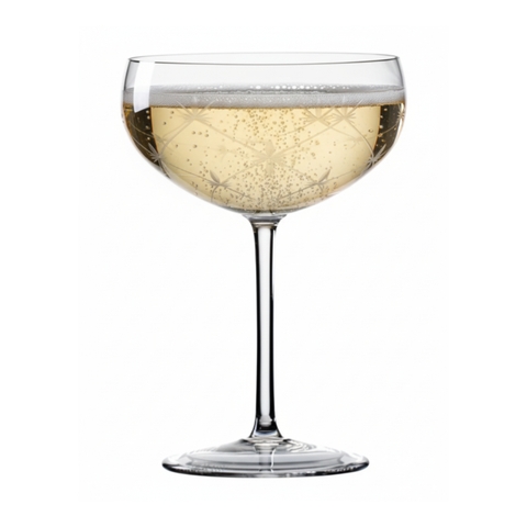 Taça de Cristal Lapidado P/Champagne Coupé  240ml