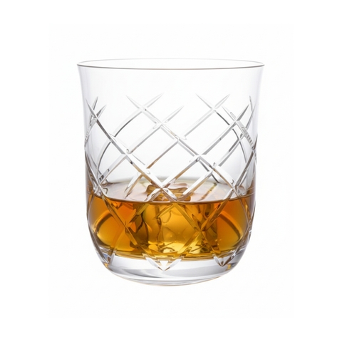 Copo de Cristal Lapidado Whisky Incolor 410ml