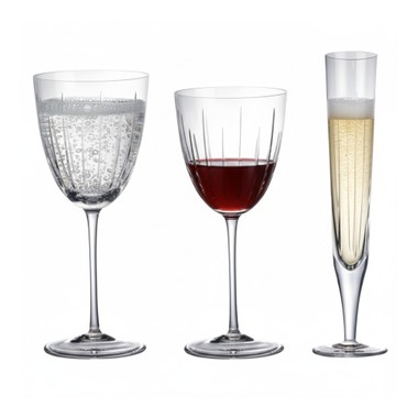 Kit 18 Taças de Cristal Lapidado 10 Incolor