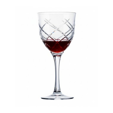 Taça Cristal Lapidado 33 P/Vinho Tinto Incolor 370ml