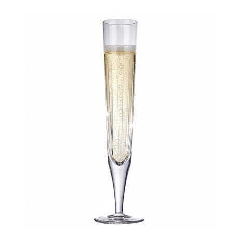 Taça de Cristal Lapidado 10 P/Champagne Incolor