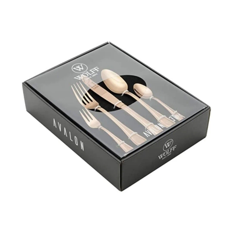 Faqueiro 30 Peças Aço Inox Pvd Rose Avalon