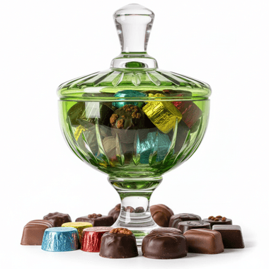 Compoteira de Cristal Lapid 66 Verde Claro