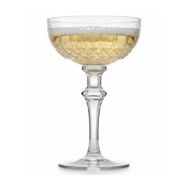 Taça de Cristal Lapidado 69 P/Champagne Coupe Vintage Incolor