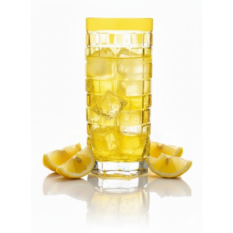 Copo Cristal Lapidado Cuba Libre Mozart 420ml Amarelo