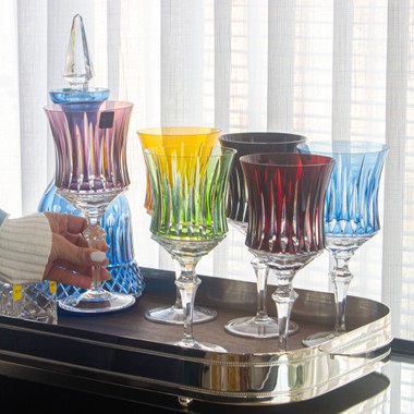 Taça Cristal Lapidado 66 P/água Ametista 400ml