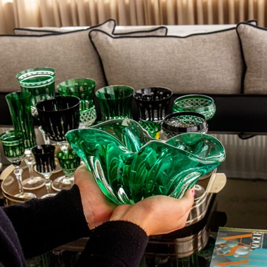 Cachepot Murano Milano Verde Folha