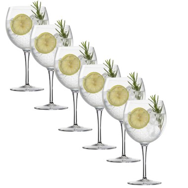 Kit 6 Taças Cristal Gin Incolor 560ml