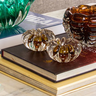 Cachepot Castiçal Murano Morterone Garnet