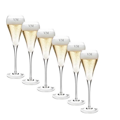 Kit 6 Taças de Cristal P/Champagne Belle Epoque 250ml