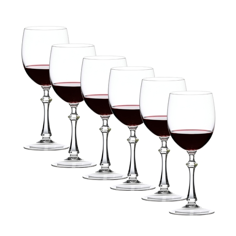 Kit 6 Taças de Cristal 24%pbo P/Vinho Tinto 310ml