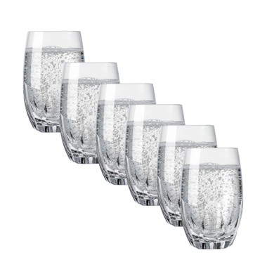 Kit 6 Copos de Cristal Lapidação 65 Incolor 540ml
