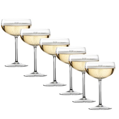 Kit 6 Taças Cristal P/Champagne Coupé Incolor 240ml