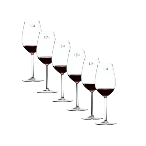 Kit 6 Taças Cristal Bordeaux Incolor 850ml