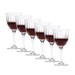 Kit 6 Taças de Cristal Lapidado 66 P/Vinho Tinto Incolor