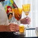 Taça Cristal Lapidado 68 P/Vinho Tinto Amarelo Mozart 300ml