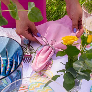 Porta Anel de Guardanapo Coelho Prata