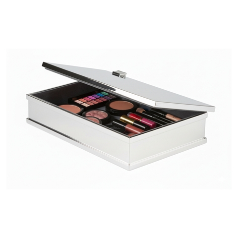 Caixa Pequena Retangular Prata Saint James