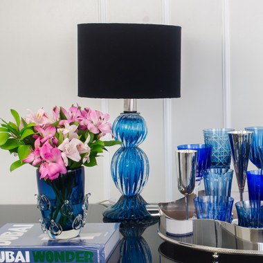 Cupula Abajur Cilindrica 30x20cm Preto