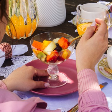 Kit 6 Taças de Cristal P/Sobremesa Camélia Incolor