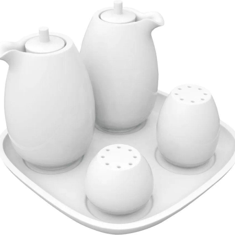 Galheteiro Branco Porcelana Bold