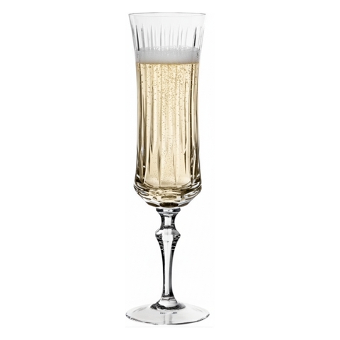 Taça Cristal Lapidado 66 P/Champagne Incolor 210ml
