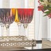 Taça de Cristal Lapidado 66 P/Agua Vermelho