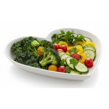 Travessa de Cerâmica Coração Branco Grande