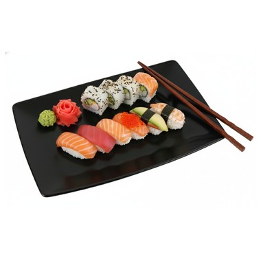 Travessa de Porcelana Oriental 30cm Preto