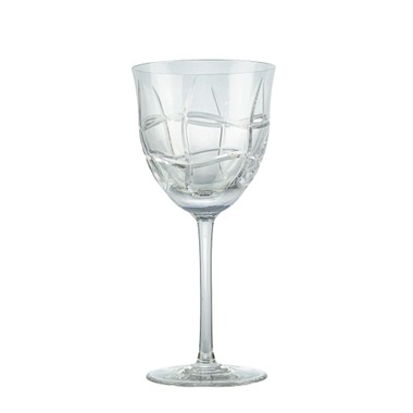 Kit 6 Taças de Cristal Lapidada 34 P/Vinho Tinto Incolor