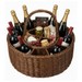 Cesta Grande Rattan para Vinho e Champagne