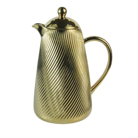 Garrafa Térmica de Porcelana Dourada