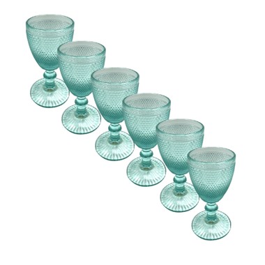 Conjunto 6 Taças de Vidro 230ml Verde