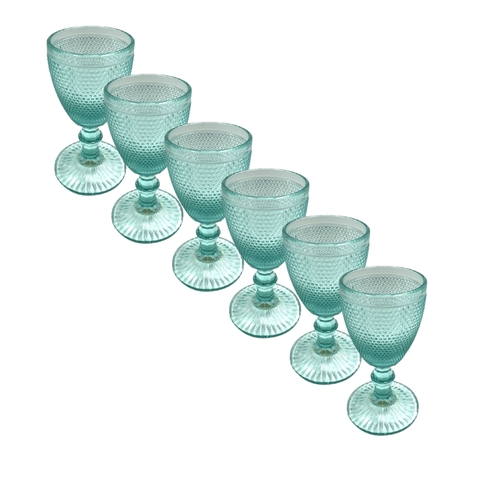 Conjunto 6 Taças de Vidro 230ml Verde