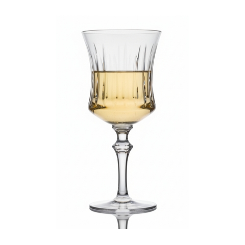 Taça de Cristal Lapidado P/Vinho Branco Incolor 260ml