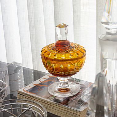 Compoteira de Cristal Lapid 15 Amarelo