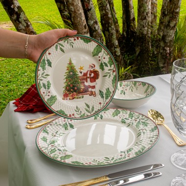 Prato de Sobremesa Natal Azevinho