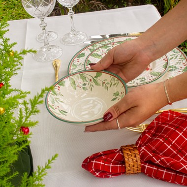 Bowl Decorado Natal Azevinho
