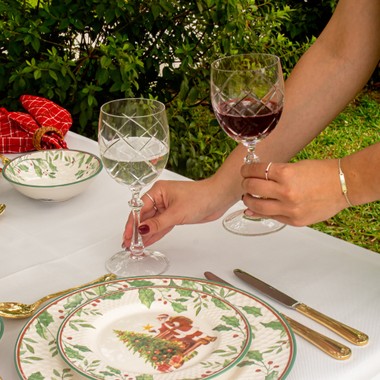 Taça Cristal Lapidado 33 P/Vinho Tinto Incolor Mozart 330ml