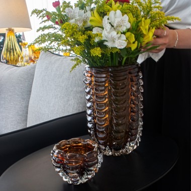 Cachepot Murano Fioresi Garnet