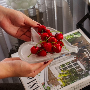 Porta Objetos Murano Coração Quartzo Perola