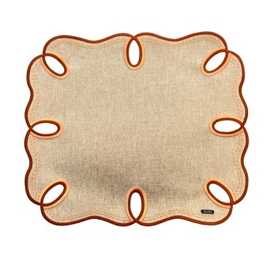 Jogo Americano Retangular Dupla Face Amelia Laranja