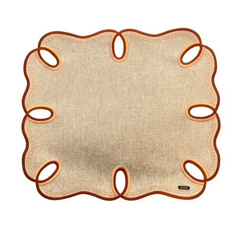 Jogo Americano Retangular Dupla Face Amelia Laranja