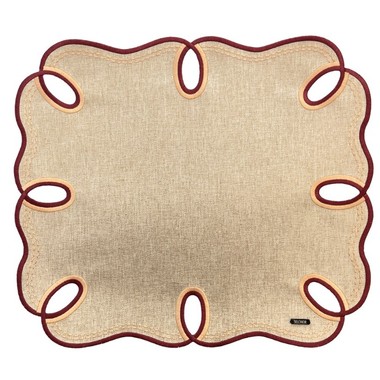 Jogo Americano Retangular Dupla Face Amelia Bordo