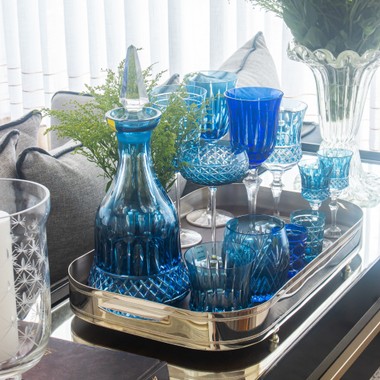 Licoreira Cristal Lapid 69 Azul Claro