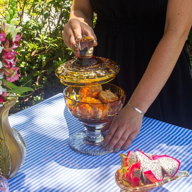 Compoteira de Cristal Lapid 15 Amarelo