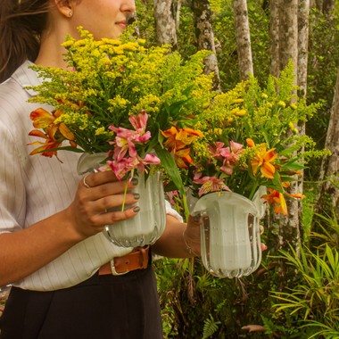 Vaso de Murano Naty Quartzo Perola